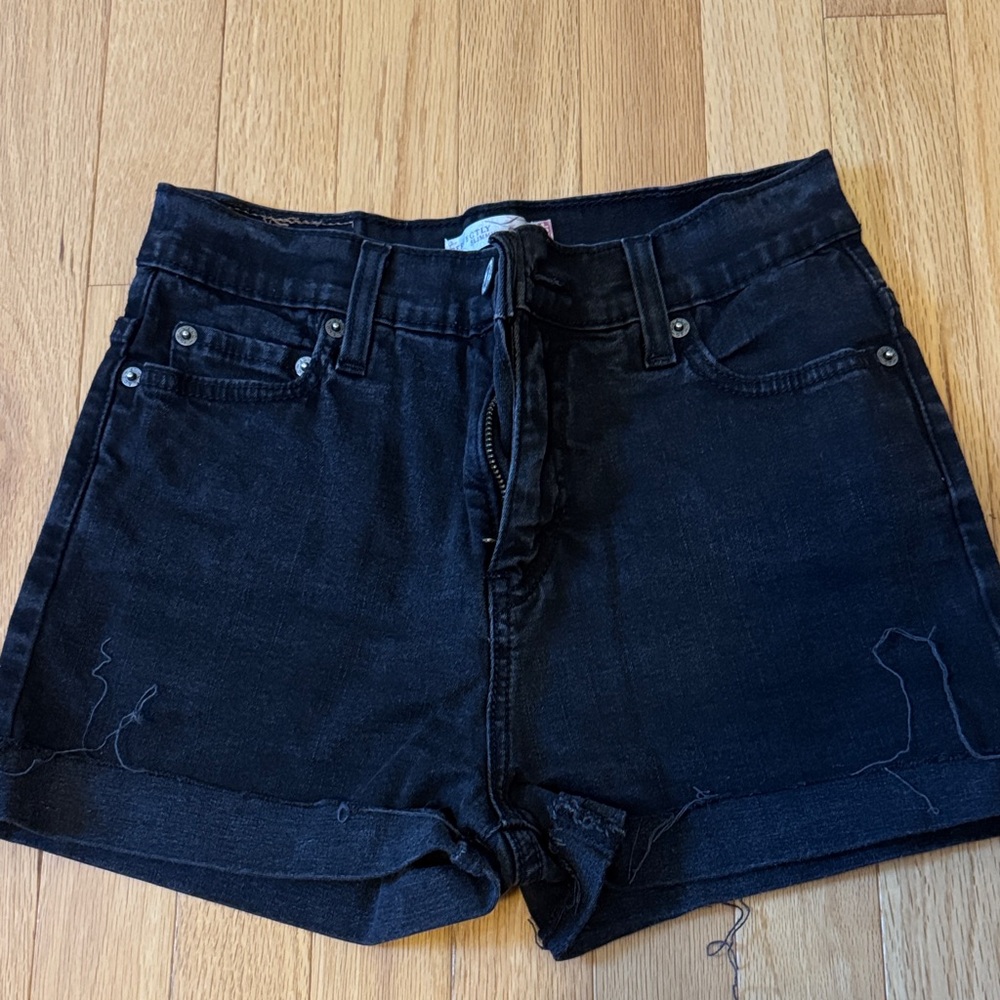 Vintage Levi’s black denim shorts (made in Macau)